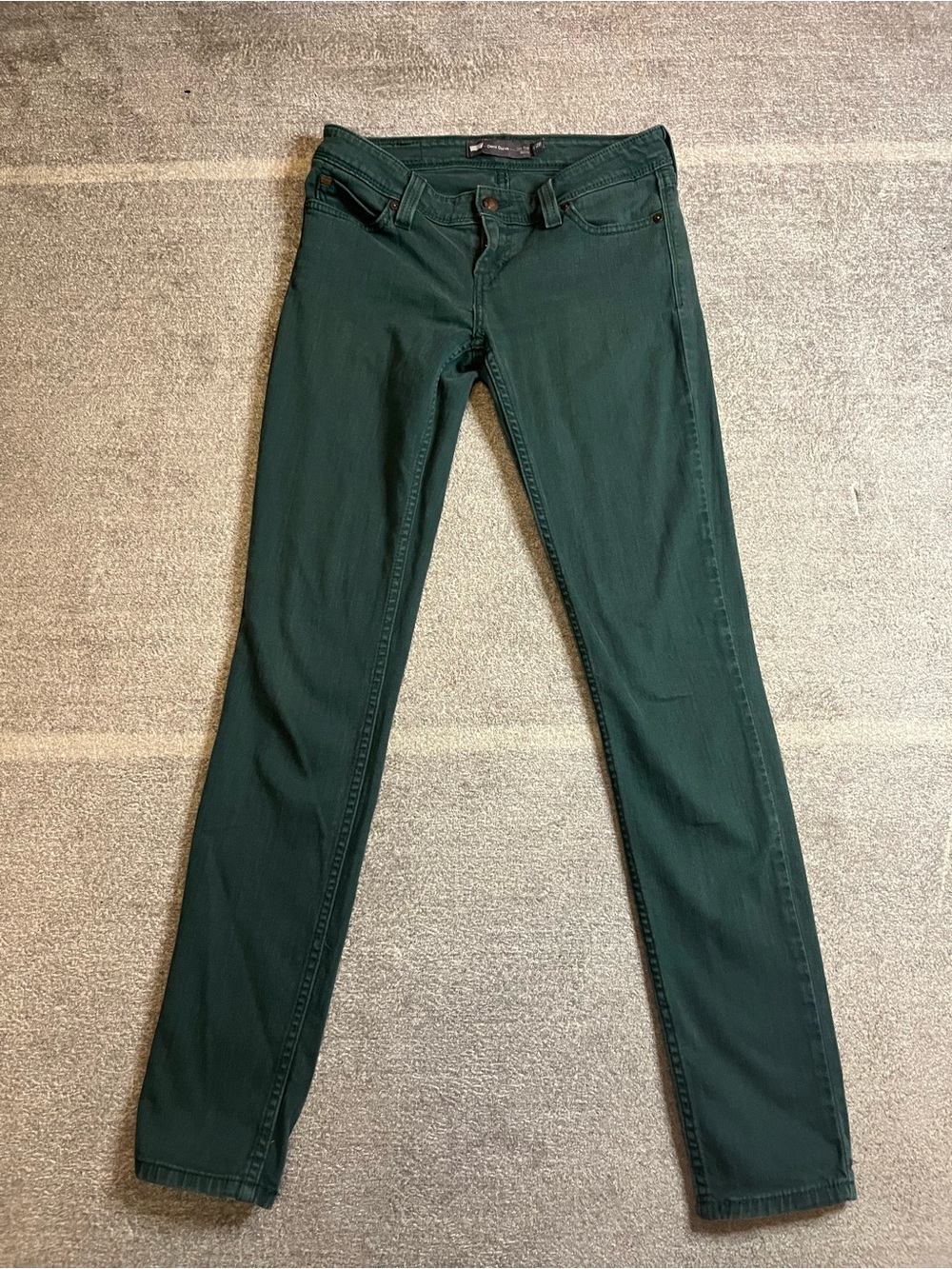 Levi's Forest Green Women's Skinny Jeans 3/26 preppy 93% cotton - Picture 6 of 9